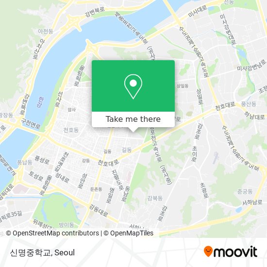 신명중학교 map