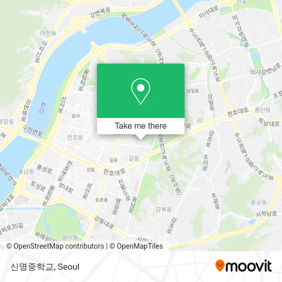 신명중학교 map