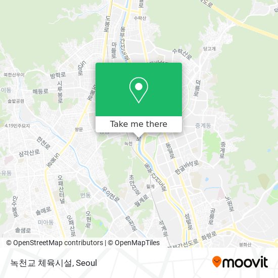 녹천교 체육시설 map