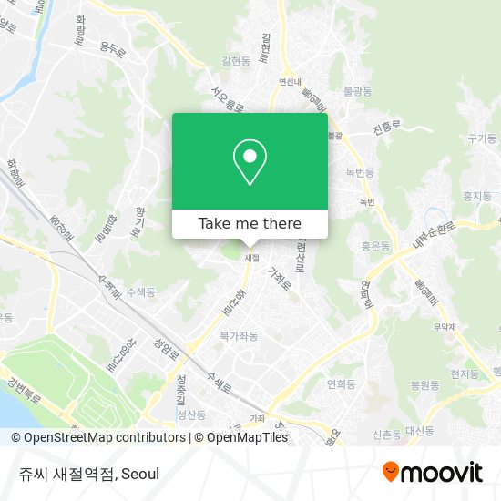 쥬씨 새절역점 map