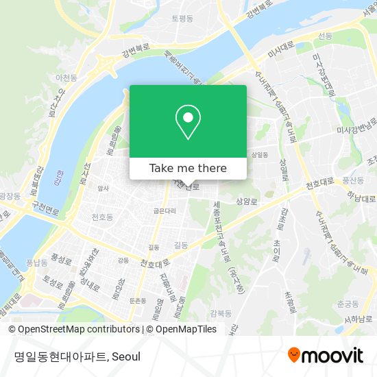 명일동현대아파트 map