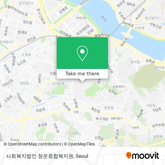 사회복지법인 청운종합복지원 map