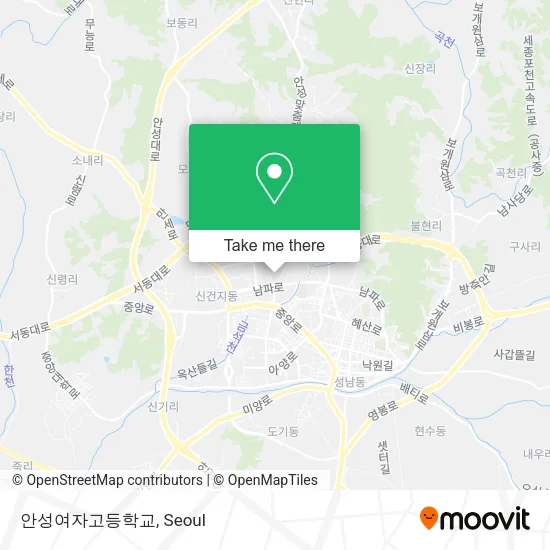 안성여자고등학교 map