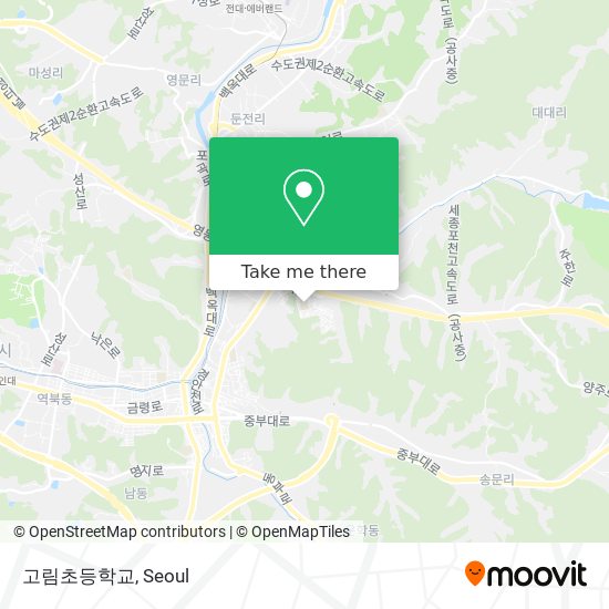 고림초등학교 map