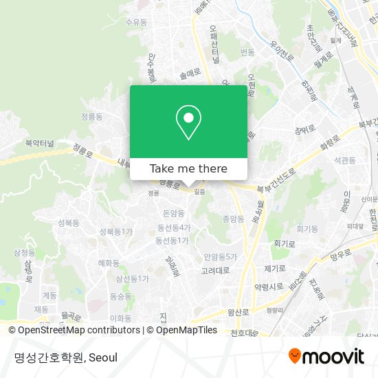 명성간호학원 map