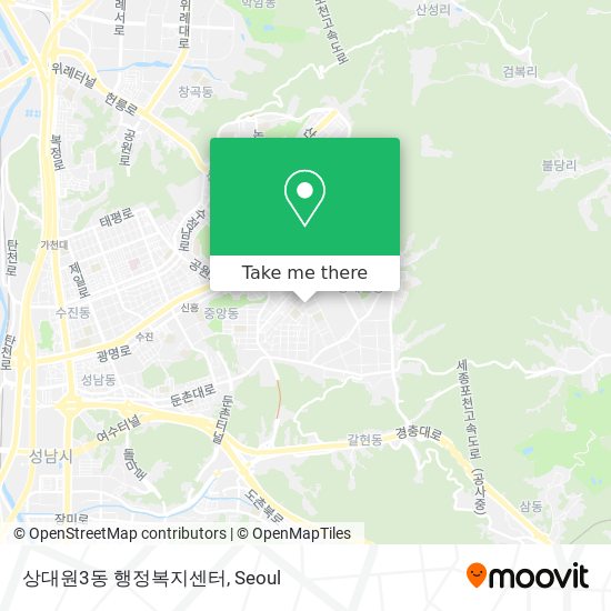 상대원3동 행정복지센터 map