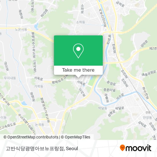 고반식당광명아브뉴프랑점 map