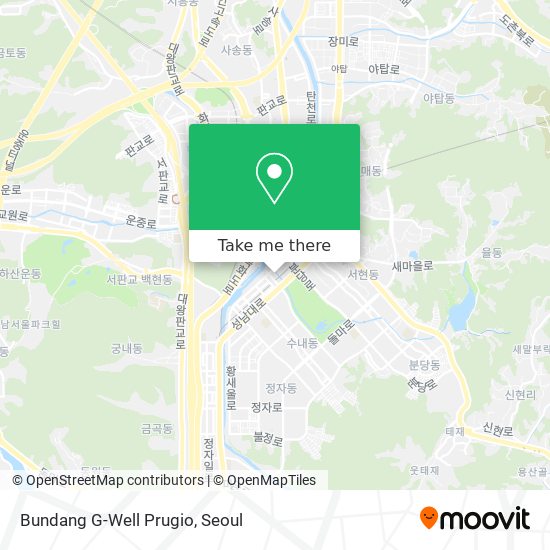 Bundang G-Well Prugio map