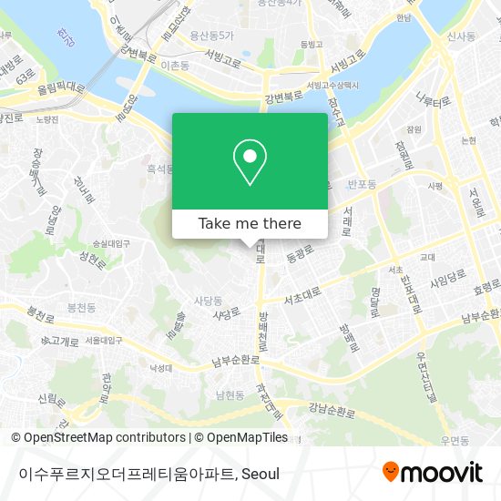 이수푸르지오더프레티움아파트 map