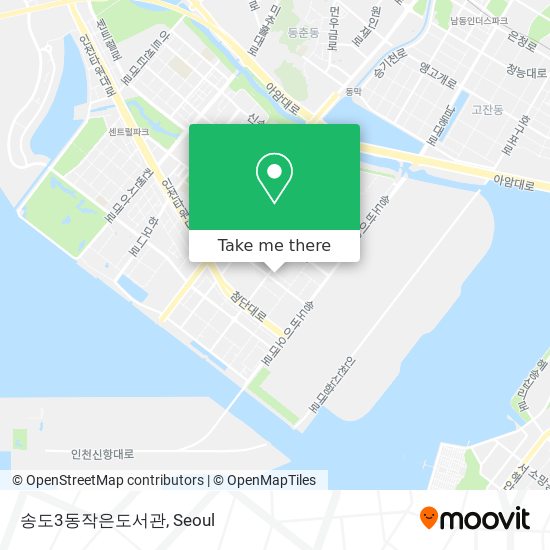 송도3동작은도서관 map