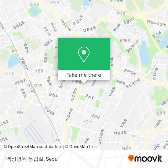 백성병원                       응급실 map