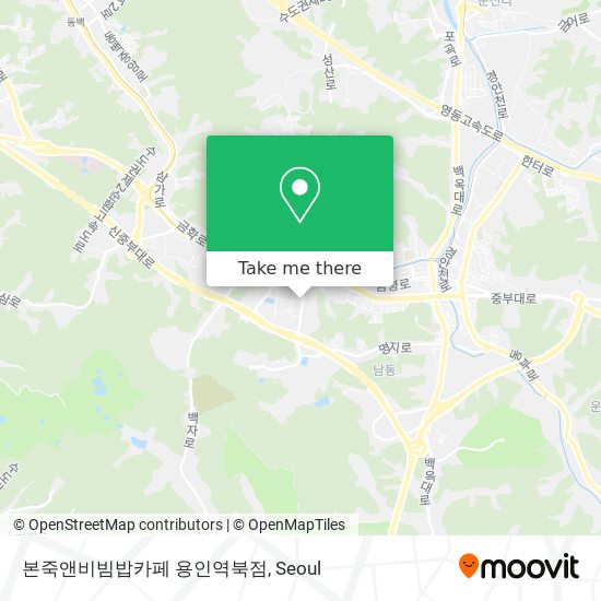본죽앤비빔밥카페 용인역북점 map