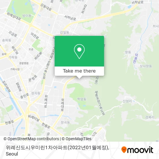 위례신도시우미린1차아파트(2022년01월예정) map