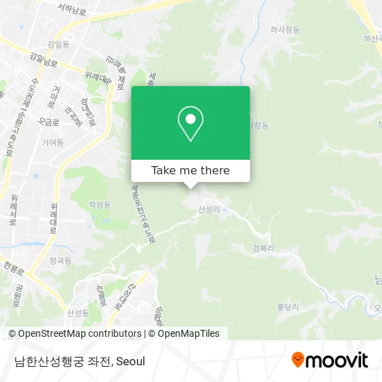 남한산성행궁 좌전 map