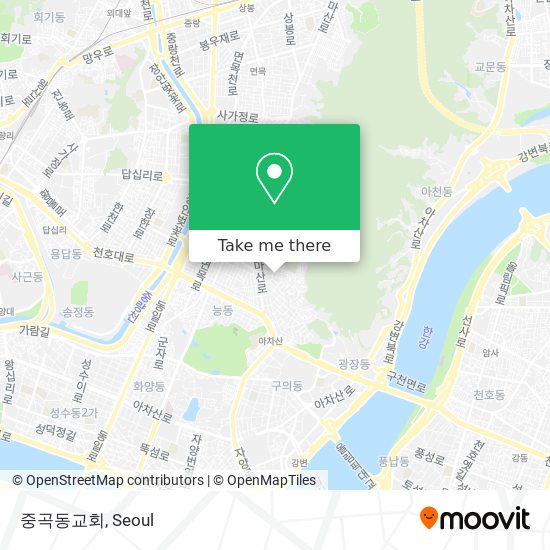 중곡동교회 map
