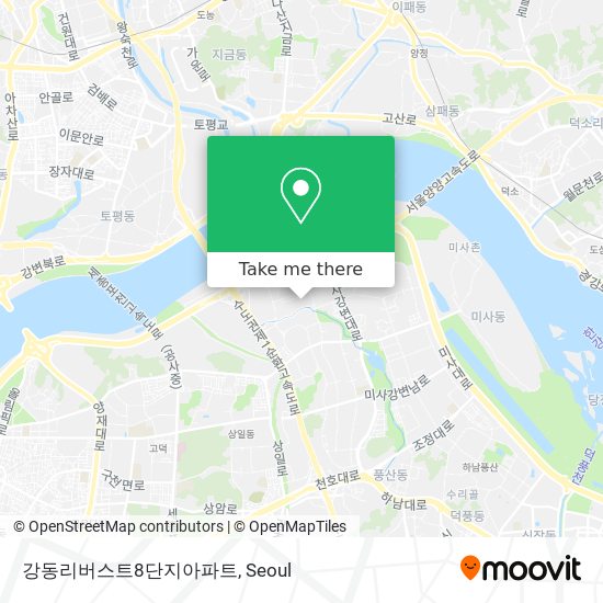 강동리버스트8단지아파트 map