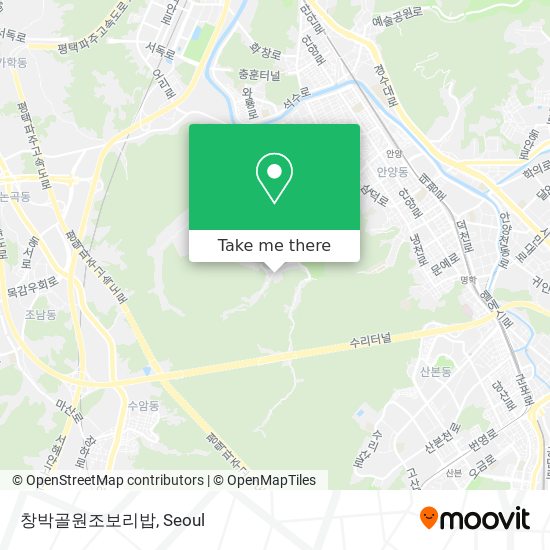 창박골원조보리밥 map