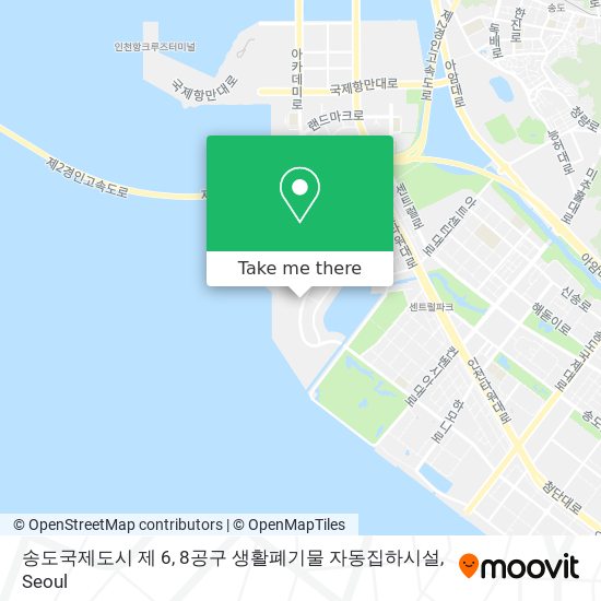 송도국제도시 제 6, 8공구 생활폐기물 자동집하시설 map