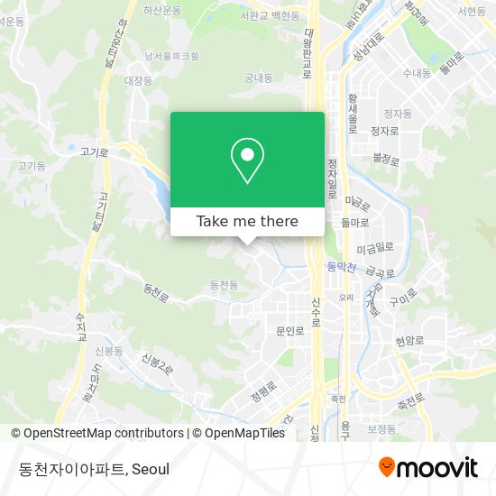 동천자이아파트 map