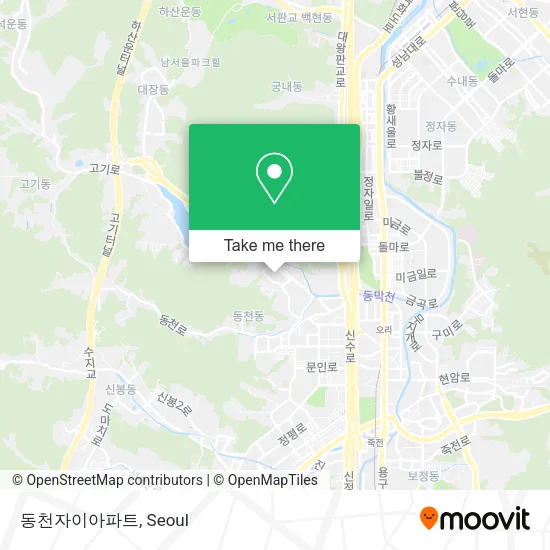 동천자이아파트 map