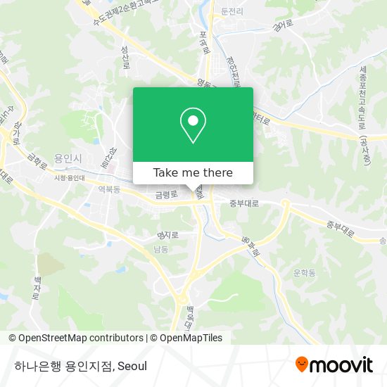 하나은행 용인지점 map