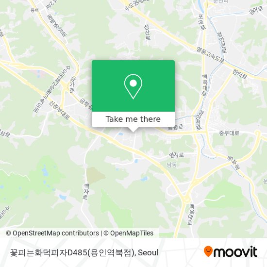 꽃피는화덕피자D485(용인역북점) map