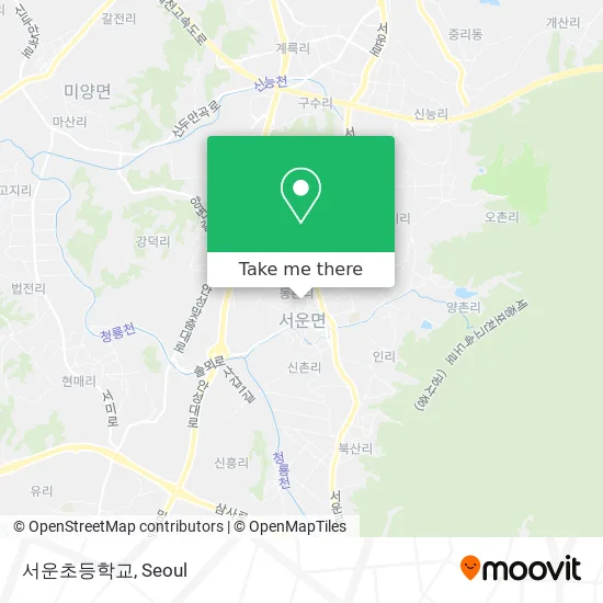서운초등학교 map