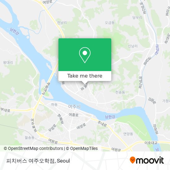 피치버스 여주오학점 map