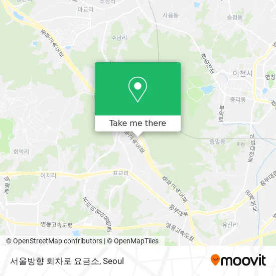 서울방향 회차로 요금소 map