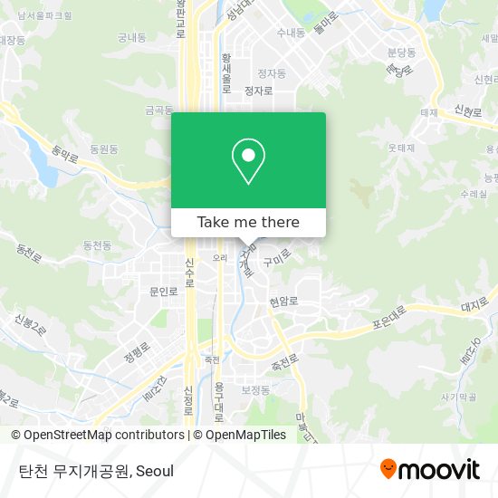 탄천 무지개공원 map