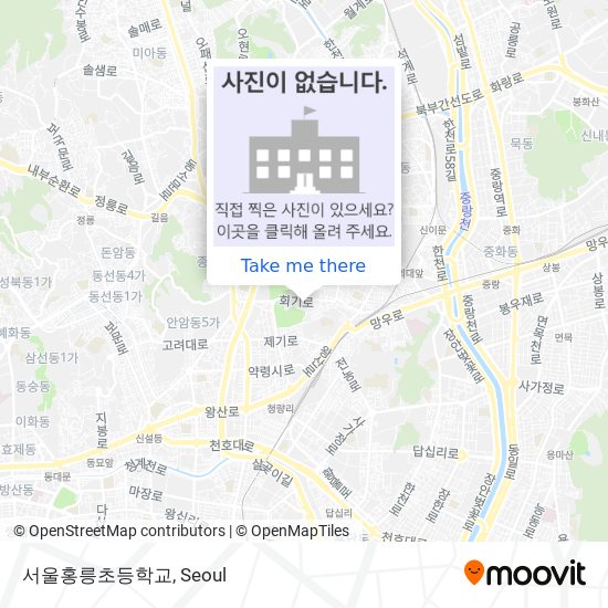 서울홍릉초등학교 map