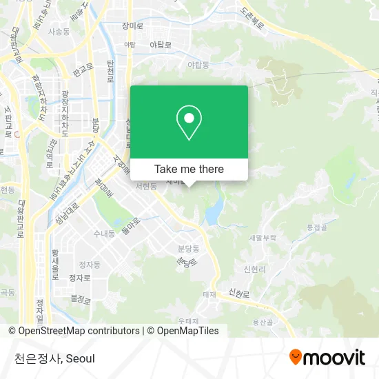 천은정사 map