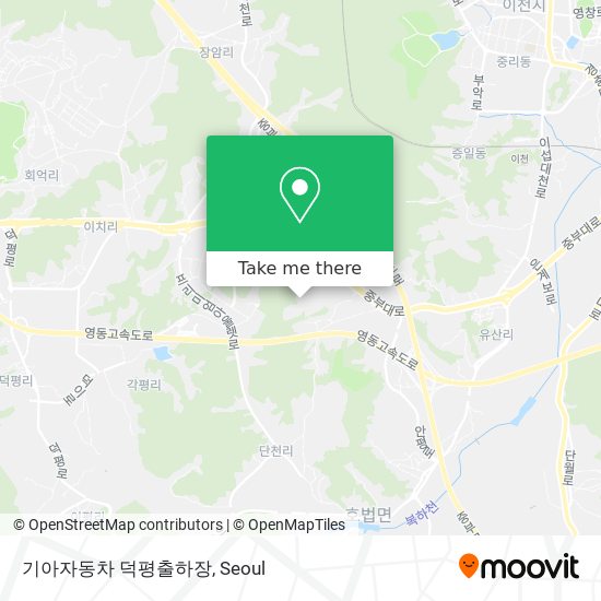 기아자동차 덕평출하장 map