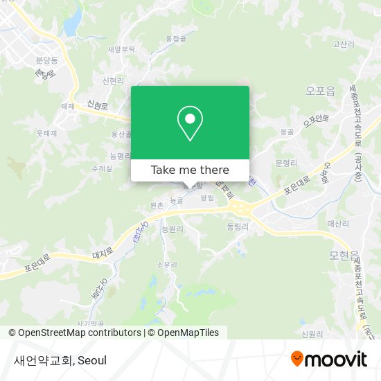 새언약교회 map