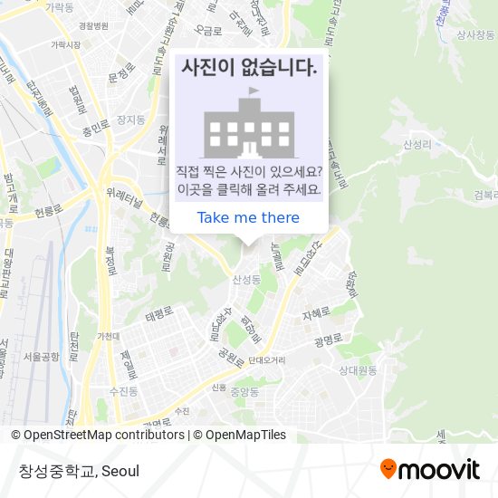 창성중학교 map