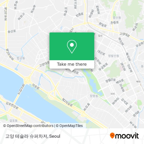 고양 테슬라 슈퍼차저 map
