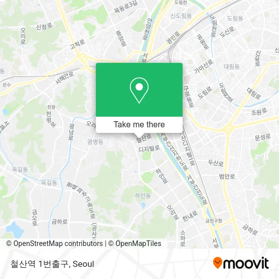 철산역 1번출구 map