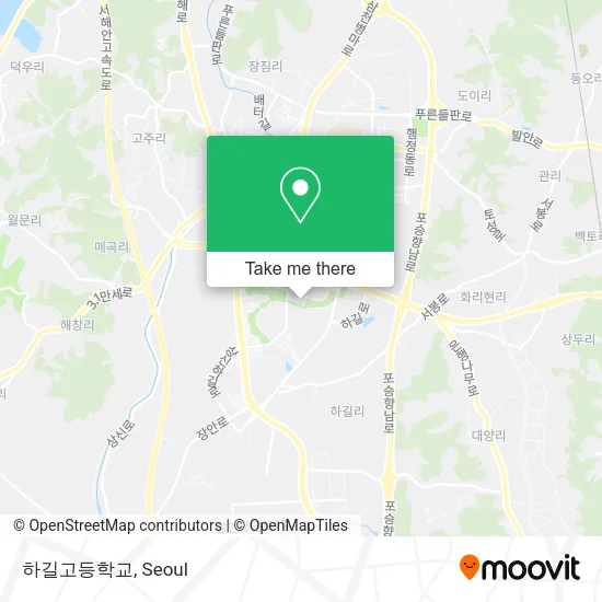 하길고등학교 map