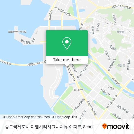 송도국제도시 디엠시티시그니처뷰 아파트 map