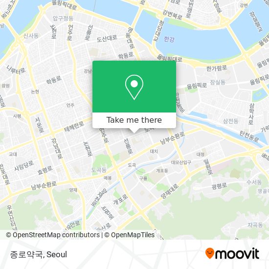 종로약국 map