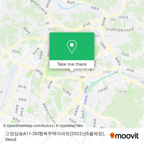 고양삼송A11-2bl행복주택아파트(2022년6월예정) map