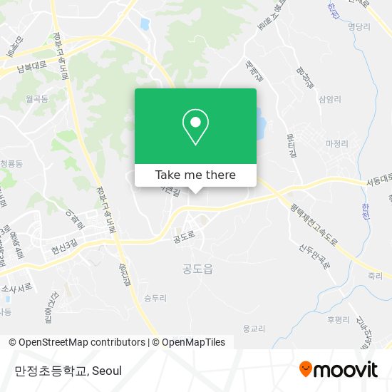 만정초등학교 map