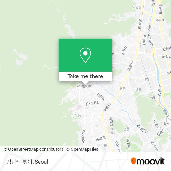 감탄떡볶이 map
