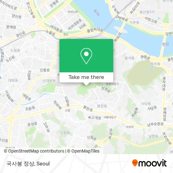 국사봉 정상 map