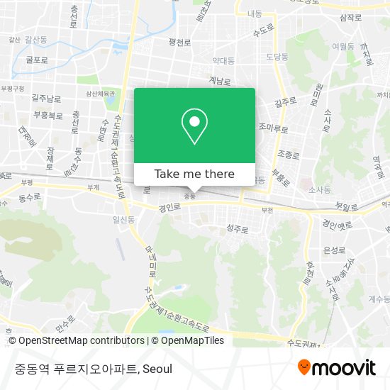 중동역 푸르지오아파트 map