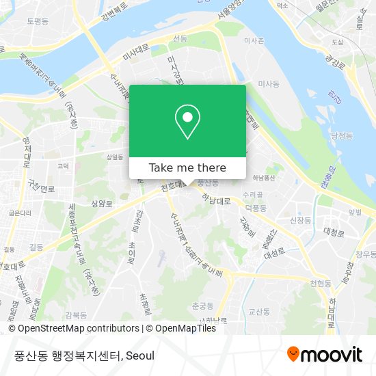 풍산동 행정복지센터 map