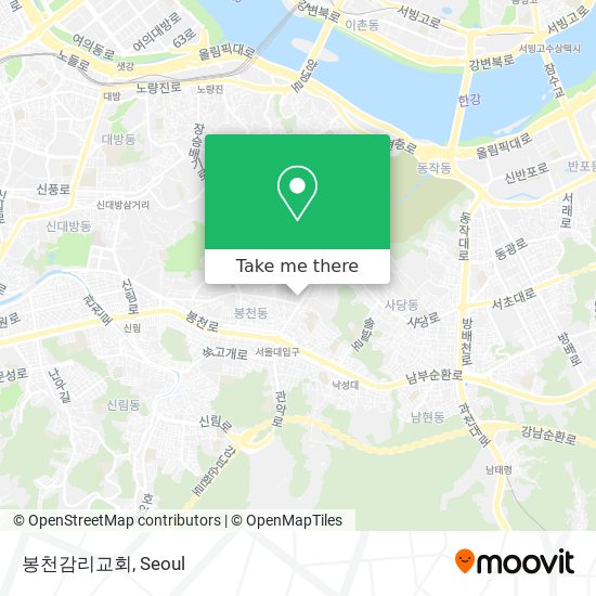 봉천감리교회 map
