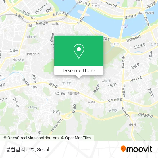 봉천감리교회 map