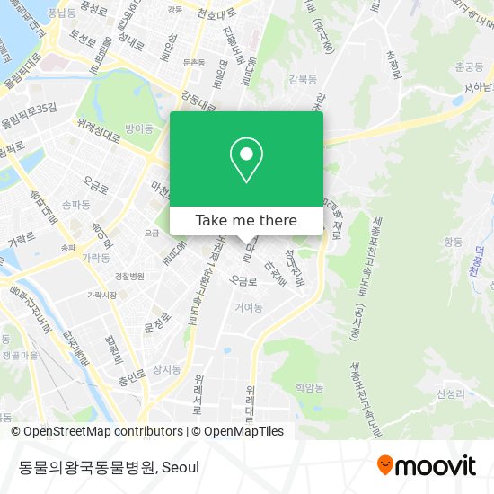 동물의왕국동물병원 map