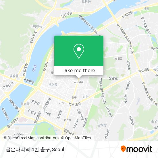 굽은다리역 4번 출구 map